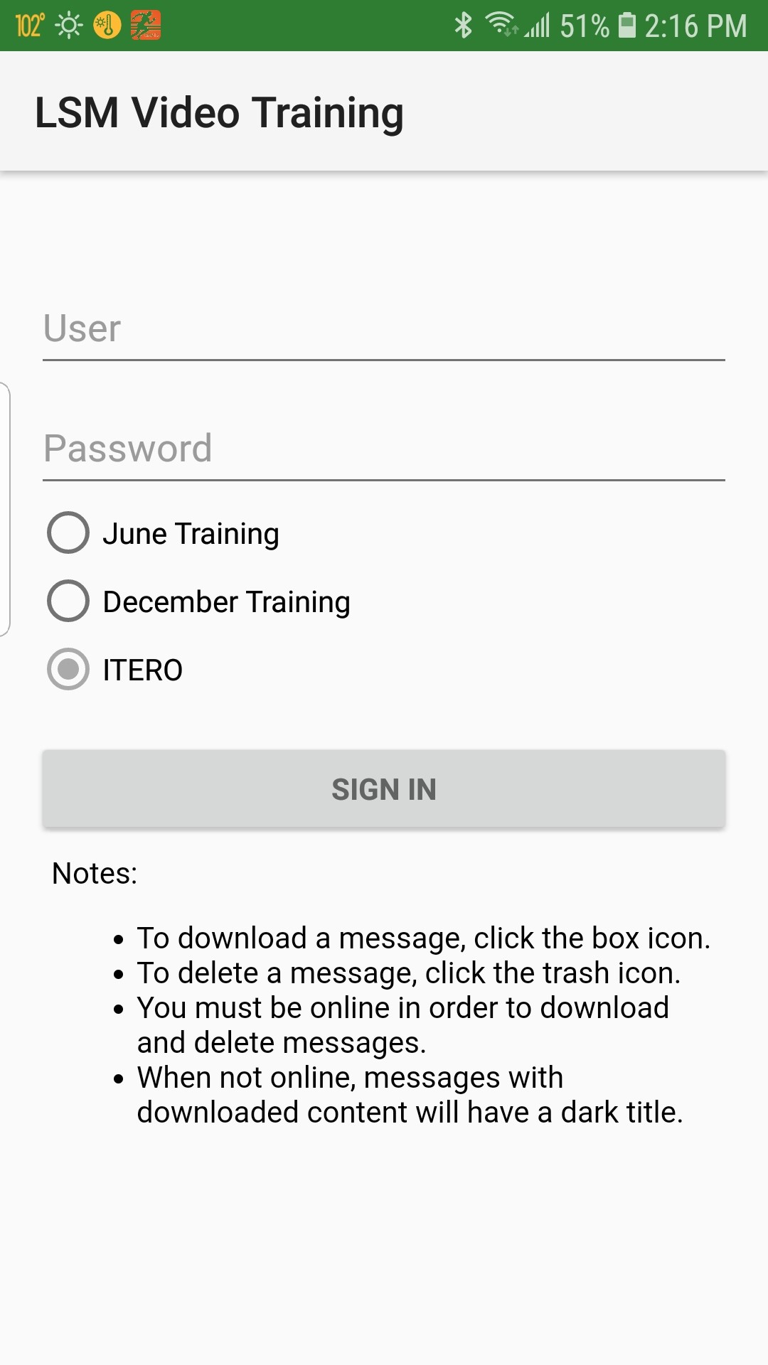 Screenshot sa Webcast App
